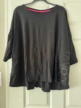 Calvin Klein Performance Black Short-Sleeve Oversized Tunic